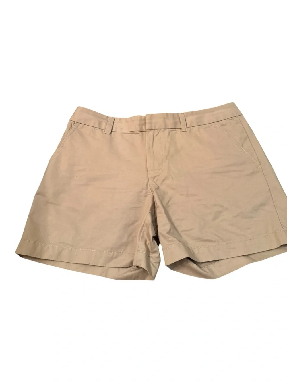 Tommy Hilfiger Women's Size 8 Khaki Cotton Stretch Chino Shorts Casual Classic